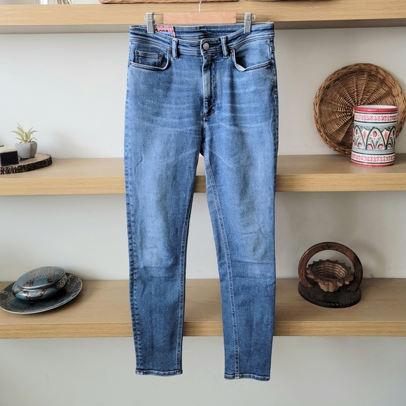Acne Studios bla konst stockholm jeans peg Mid Blue Size 29 32 - Picture 1 of 12